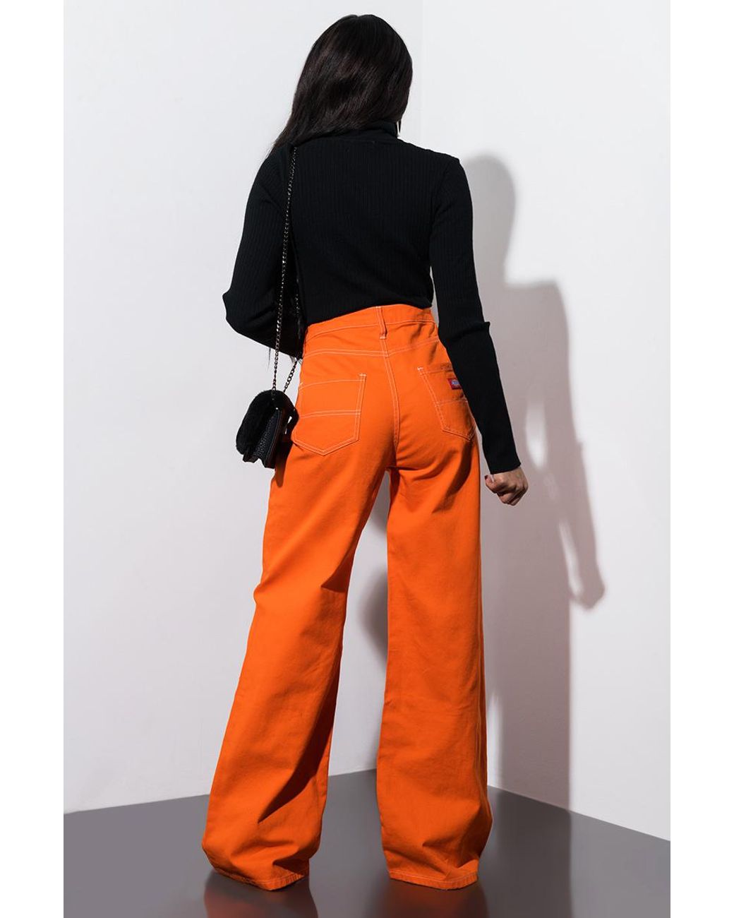 Wide Leg Pant in Orange 