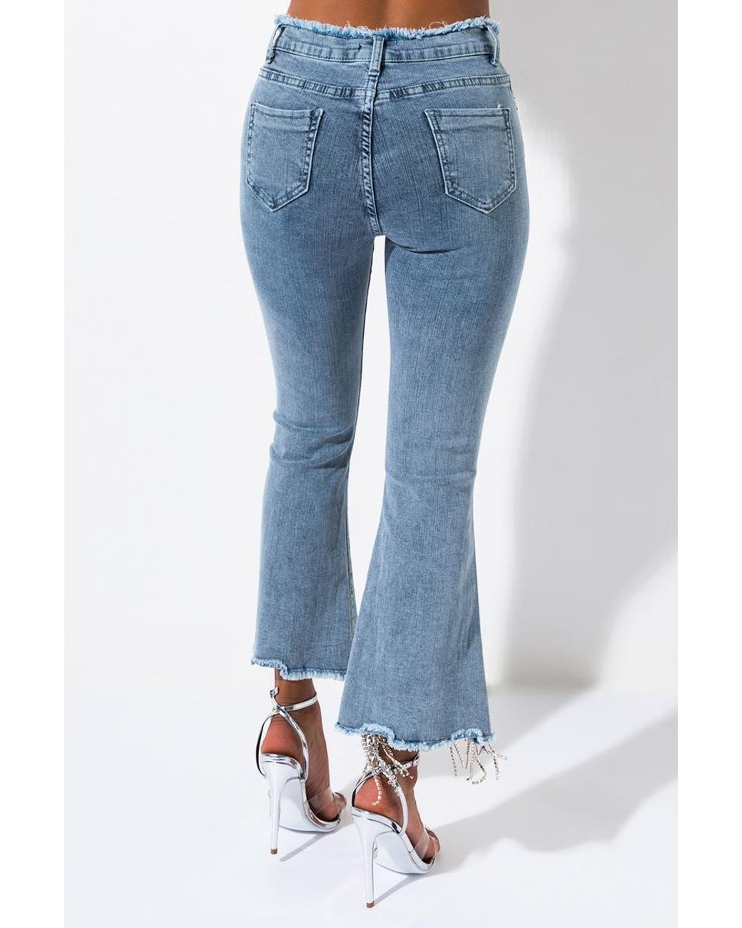 Rhinestone Fringe Jeans 