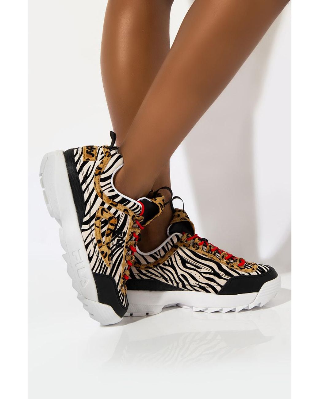 fila trainers leopard print