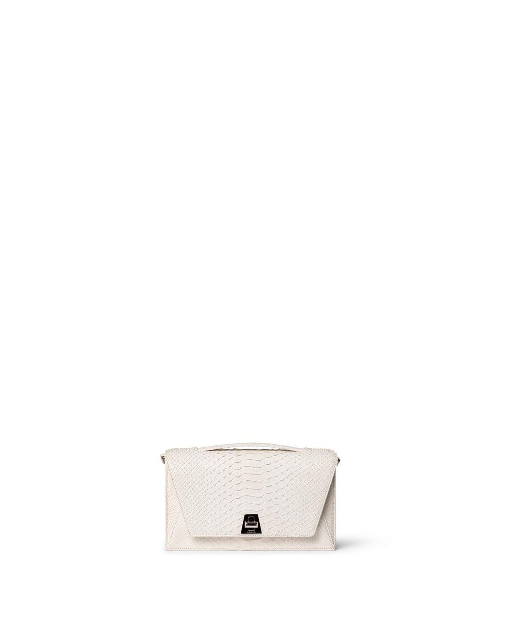 Anouk - City Bag in Python Nubuck Leather in Green by Akris