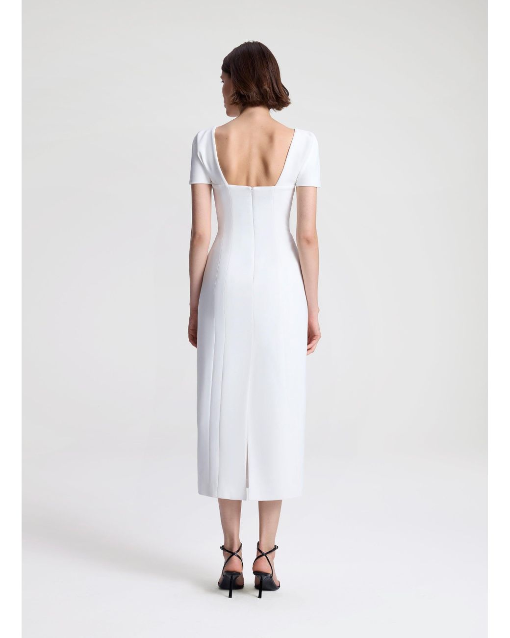 A.L.C. Elvie Midi Dress in White | Lyst