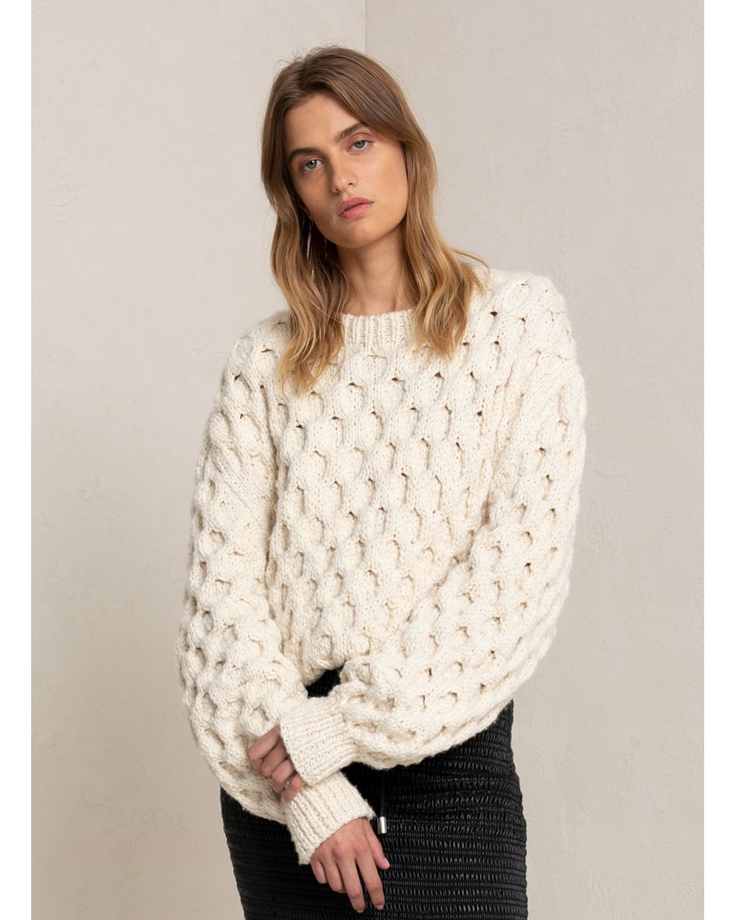 A.L.C. Nel Knit Sweater in Natural | Lyst