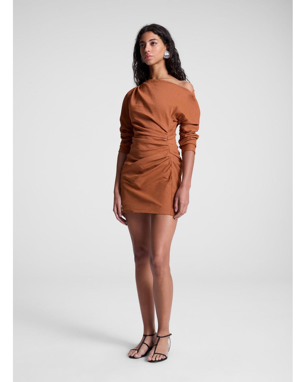 A.L.C. Sona Linen Mini Dress in White | Lyst