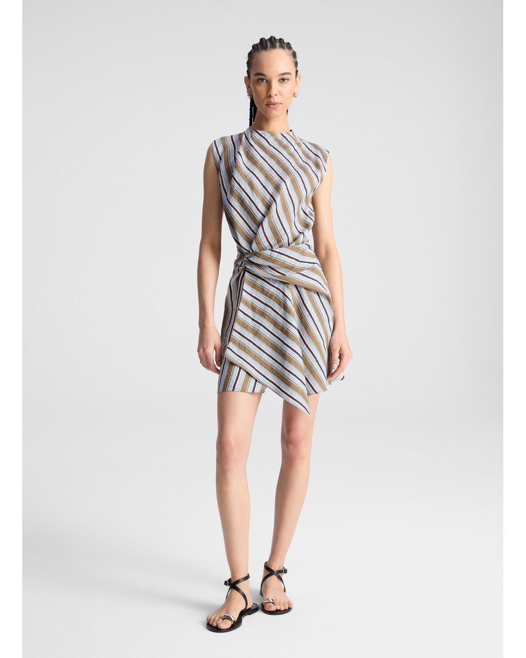 A.L.C. Dion Striped Mini Dress in White | Lyst A.L.C. Dion Striped Mini Dress in White | Lyst