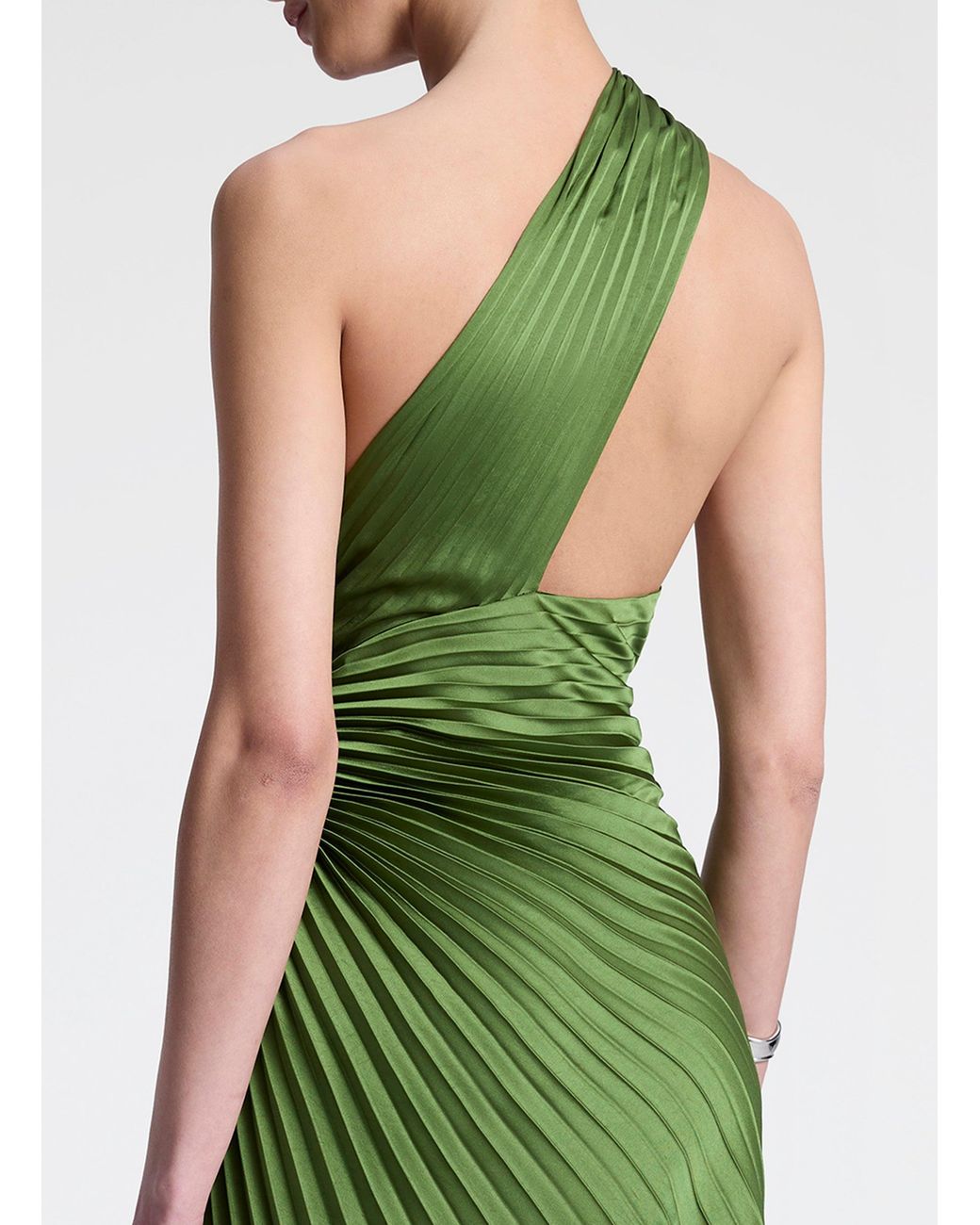 A.L.C. A. L.C. Lara Pleated One Shoulder Gown in Green | Lyst