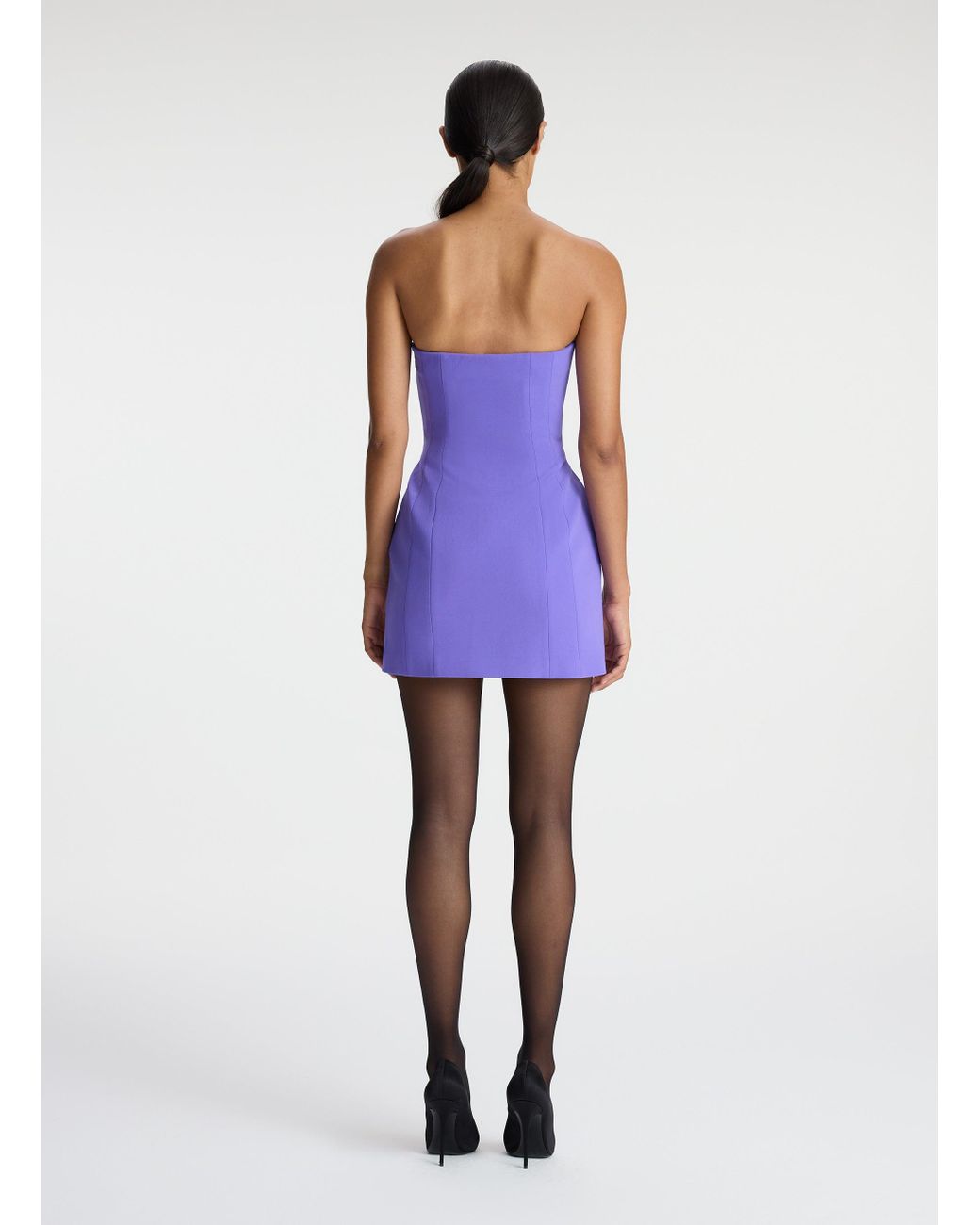 blue mini flowy dress Frankies Bikinis - Audrey Satin Mini Dress