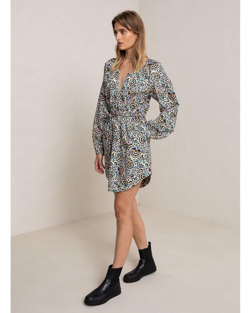A.L.C. Long Sleeve Adelaide Dress Lyst