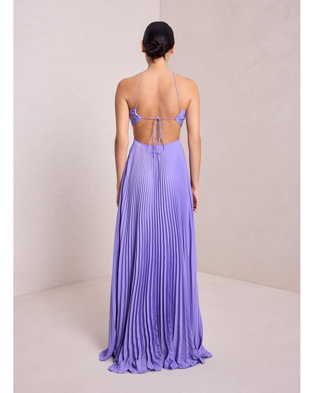 A.L.C. Moira Pleated Maxi Dress in Purple | Lyst