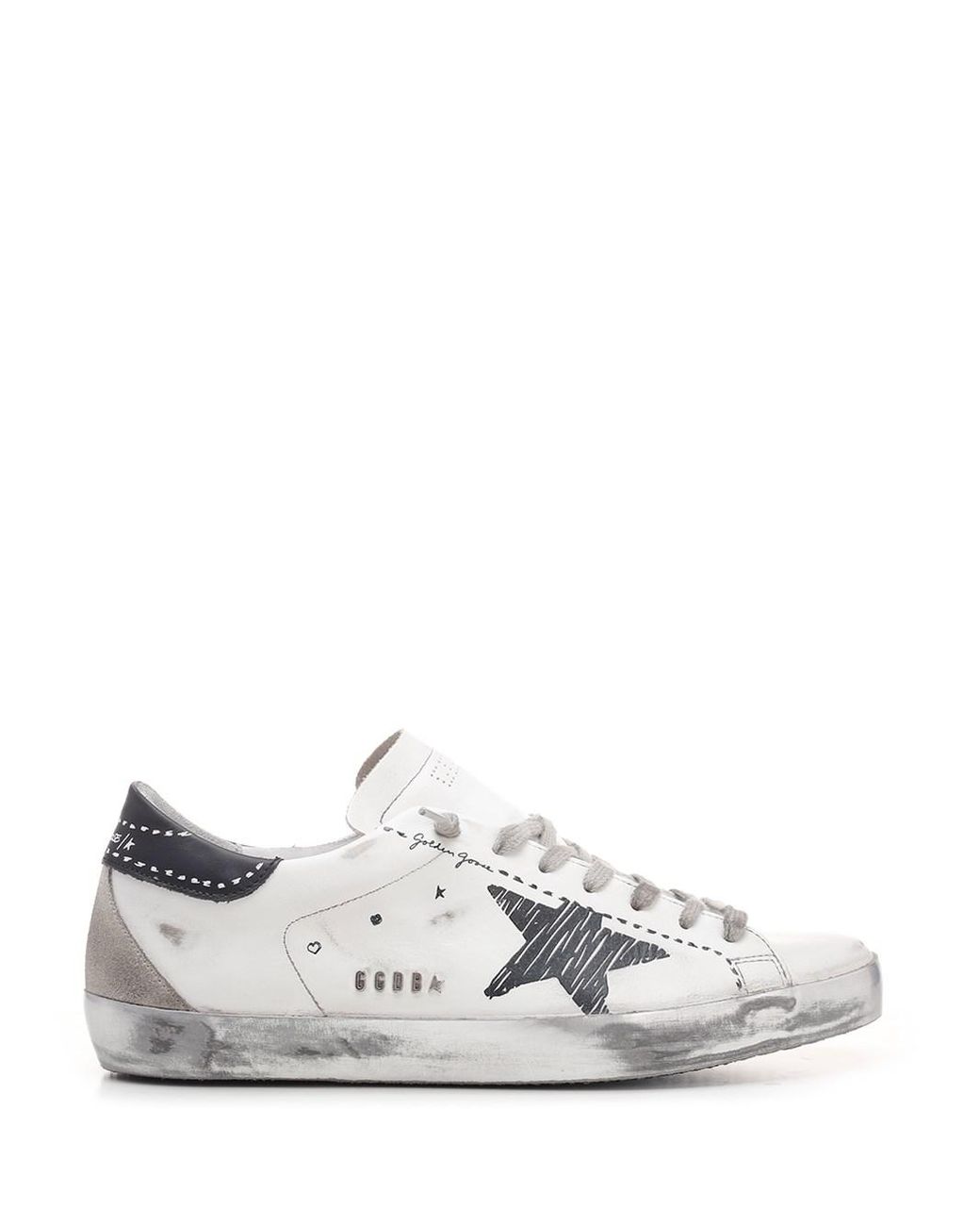 Golden Goose Deluxe Brand Leather White And Silver 