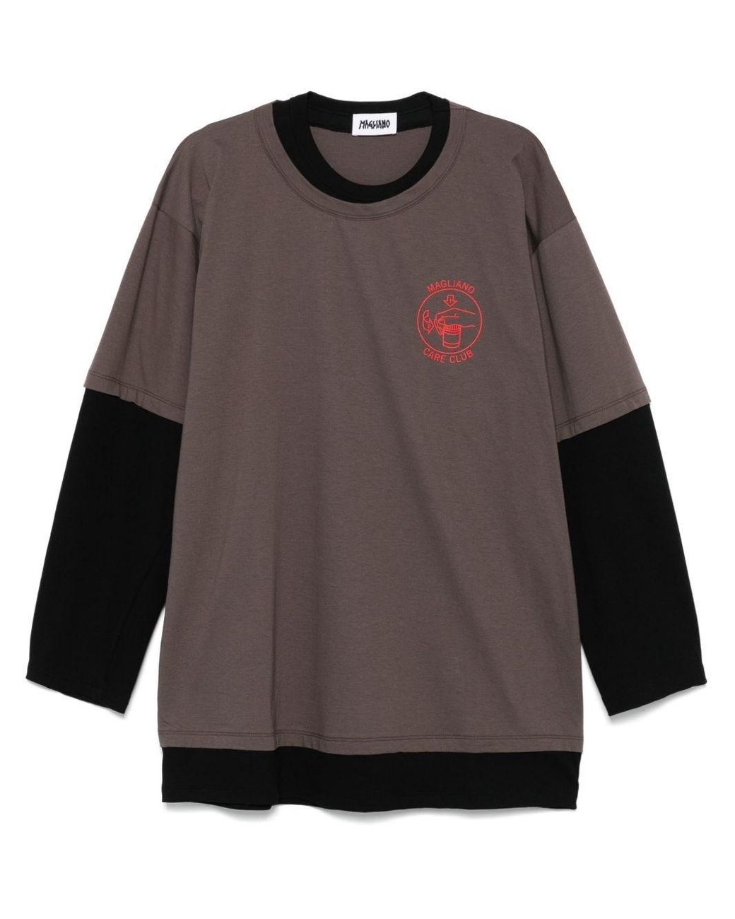 Tシャツ・カットソー Magliano Two-tone cotton oversize Trauma t-shirt Magliano Oversized T-shirt