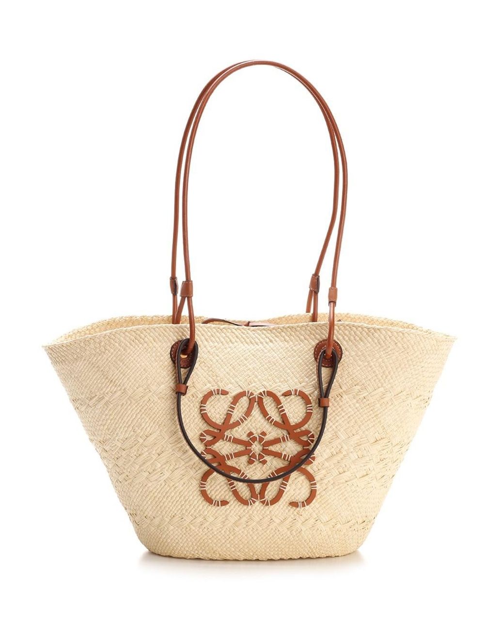 Loewe Straw "anagram" Tote in Natural Lyst