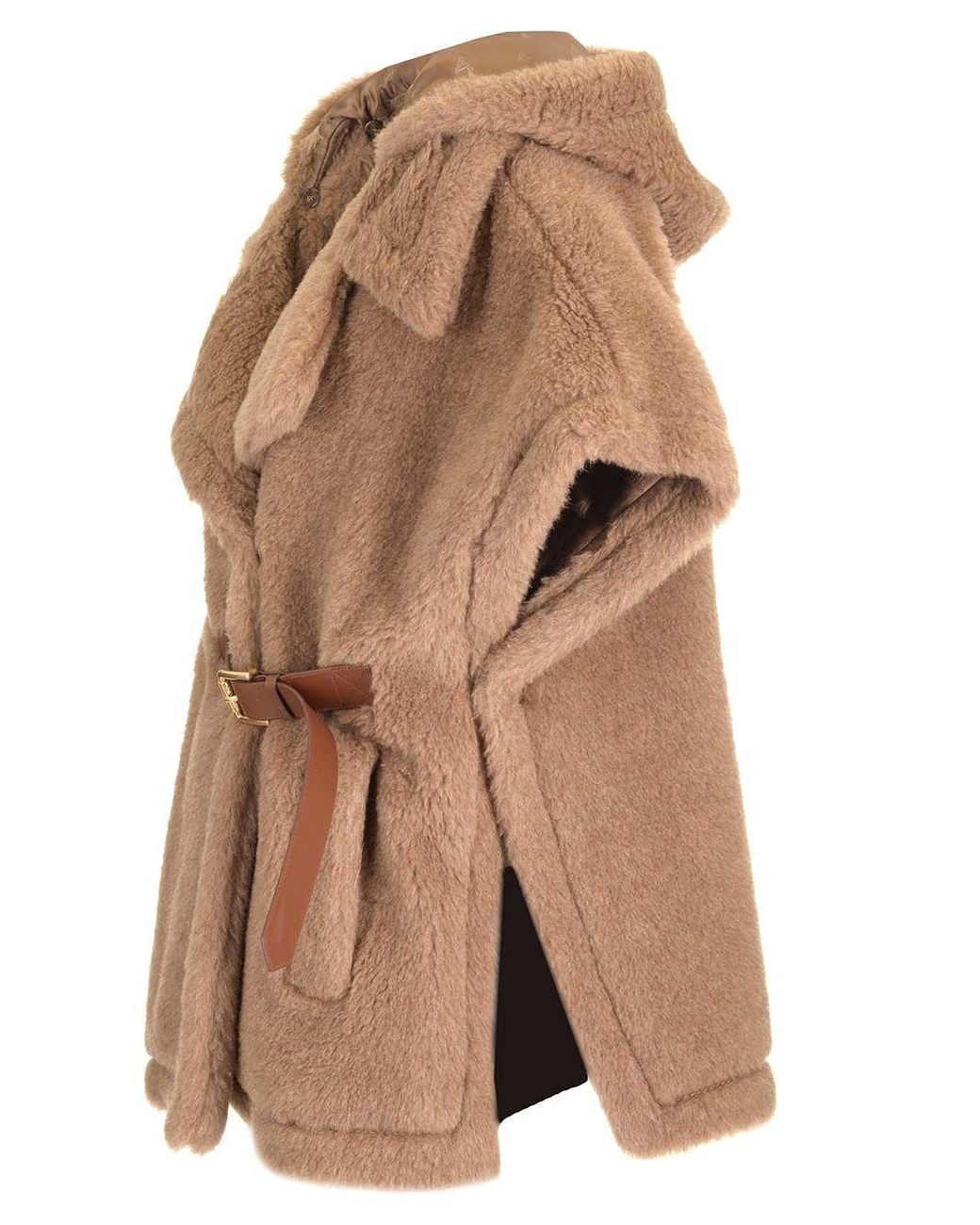 【関送無料】 Max Mara Lanos sleeveless cape Max Mara Lanos Coats in Brown | Lyst