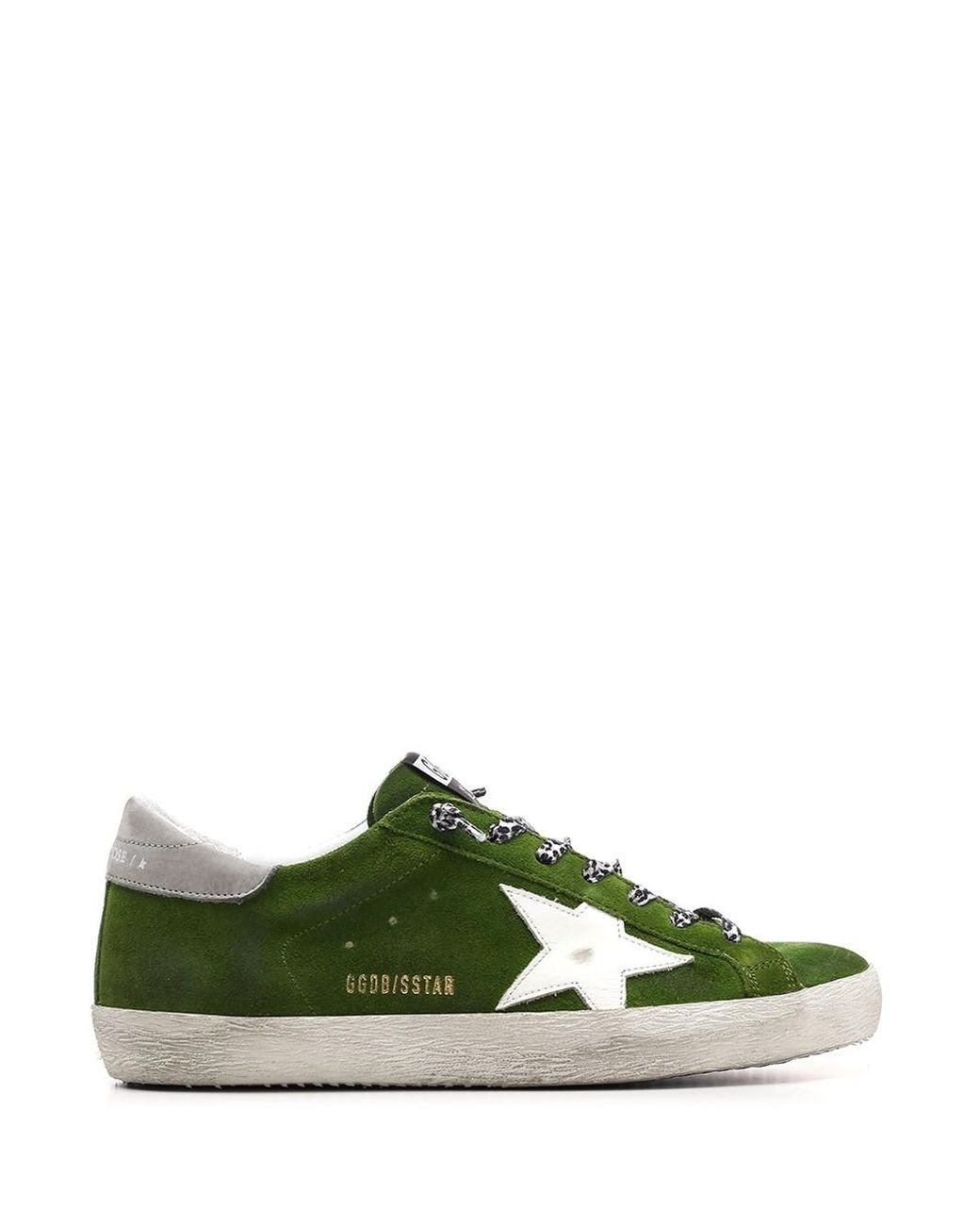 Golden Goose Deluxe Brand Superstar Sneakers In Suede in Green for Men ...