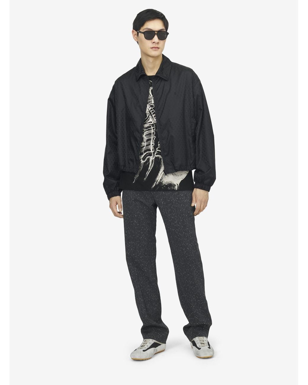 McQueen Blue Skull Jacquard Jacket for men