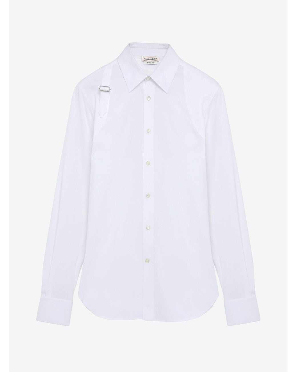 McQueen White Harness Shirt for men