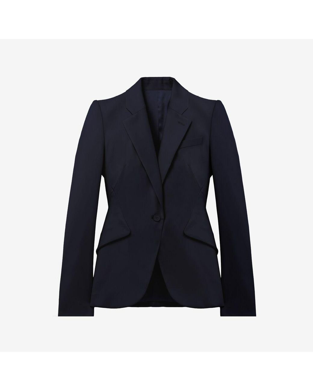 McQueen Blue Wool Single-Breasted Jacket