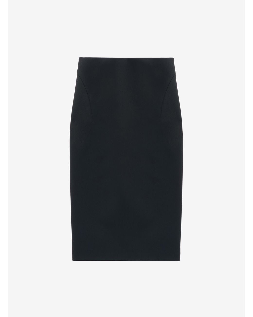 McQueen Black Low-Waisted Pencil Skirt