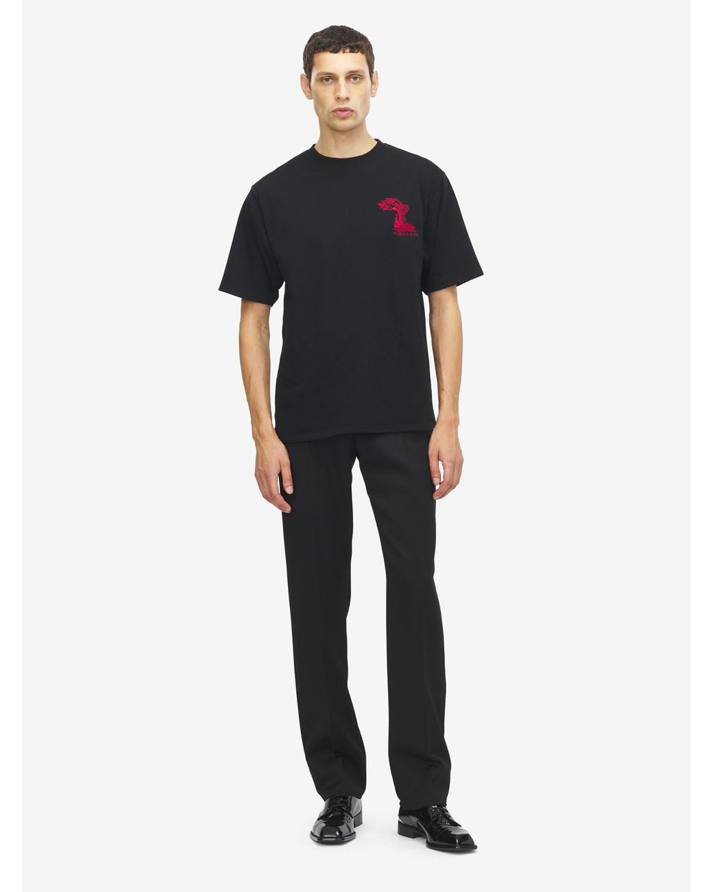 McQueen Black Tree Of Life' Print T-Shirt for men