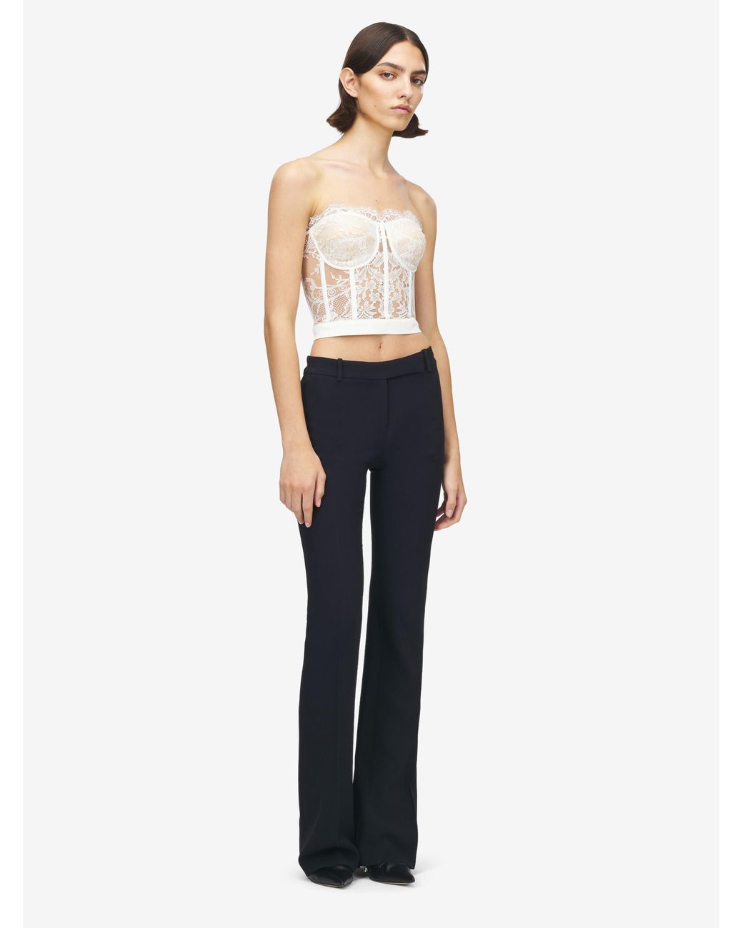 McQueen White Lace Corset