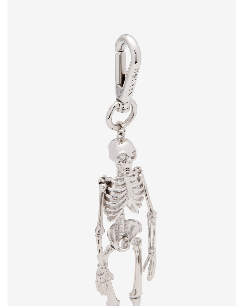 McQueen White Dancing Skeleton Charm for men