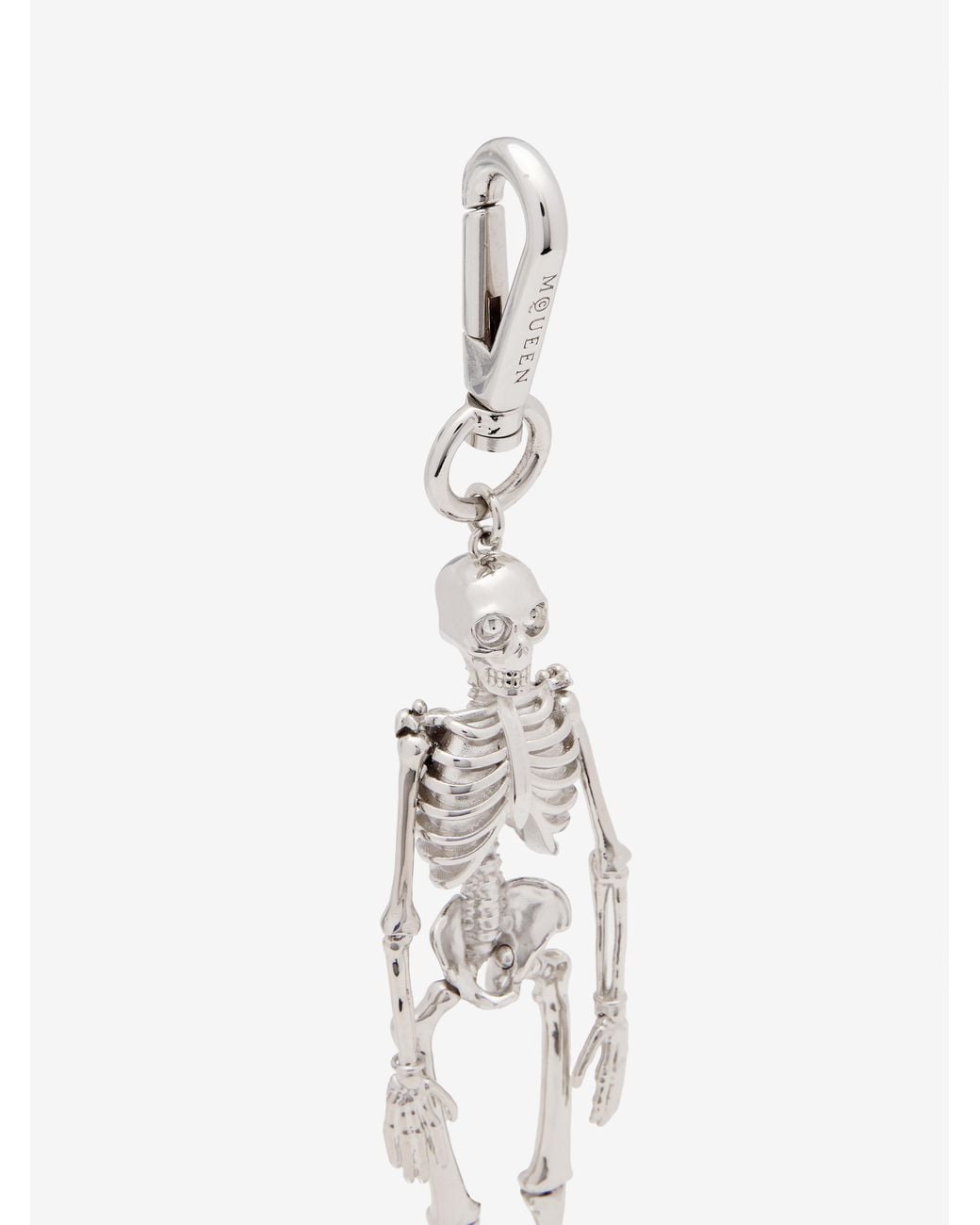 McQueen White Dancing Skeleton Charm for men