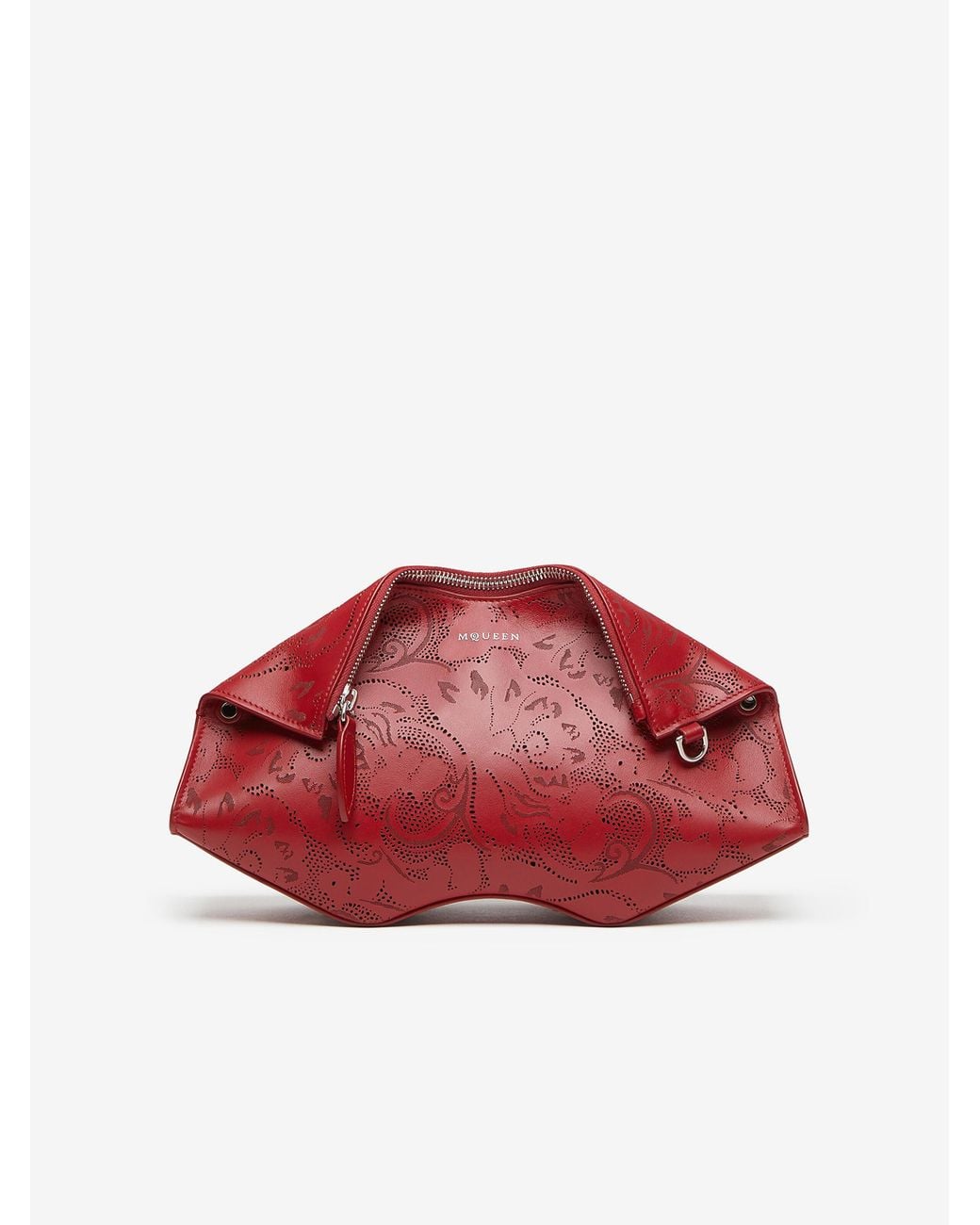 McQueen Red Manta Clutch