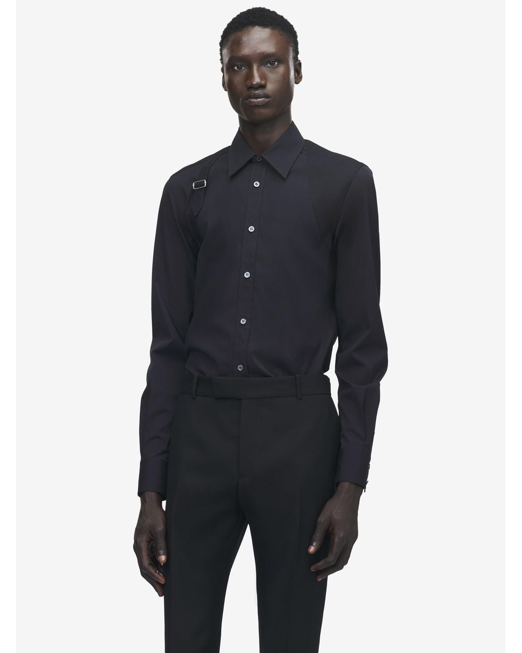 McQueen Blue Harness Shirt for men