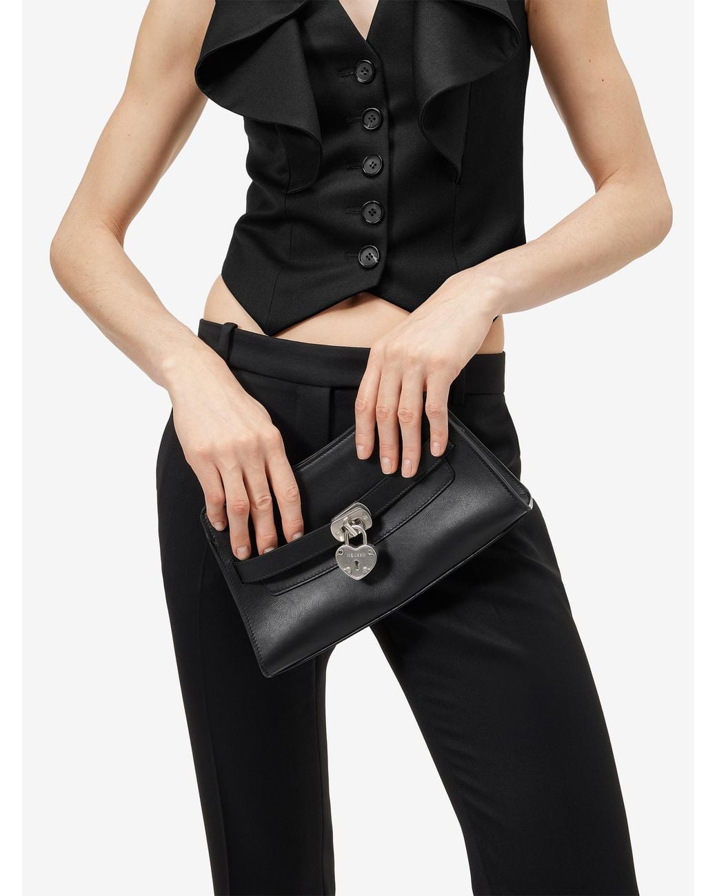 McQueen White Locke Shoulder Mini