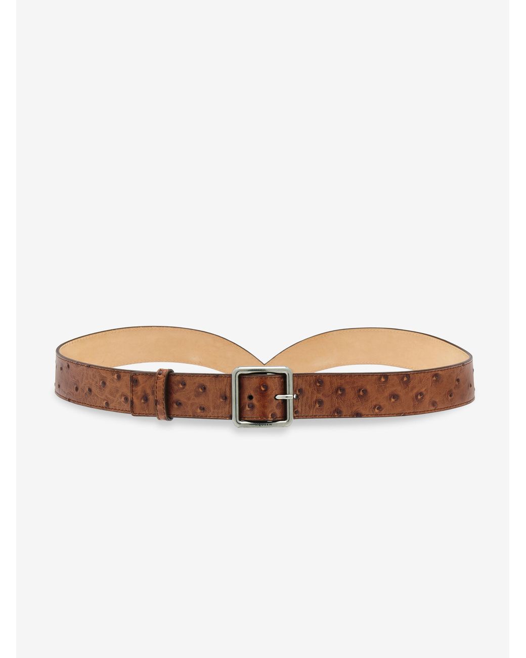 McQueen White Classic Bumster Belt