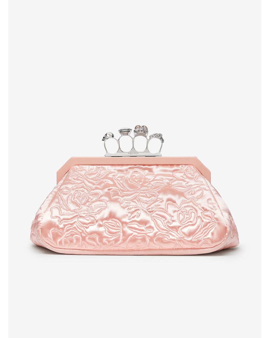 McQueen Pink Knuckle Soft Clutch