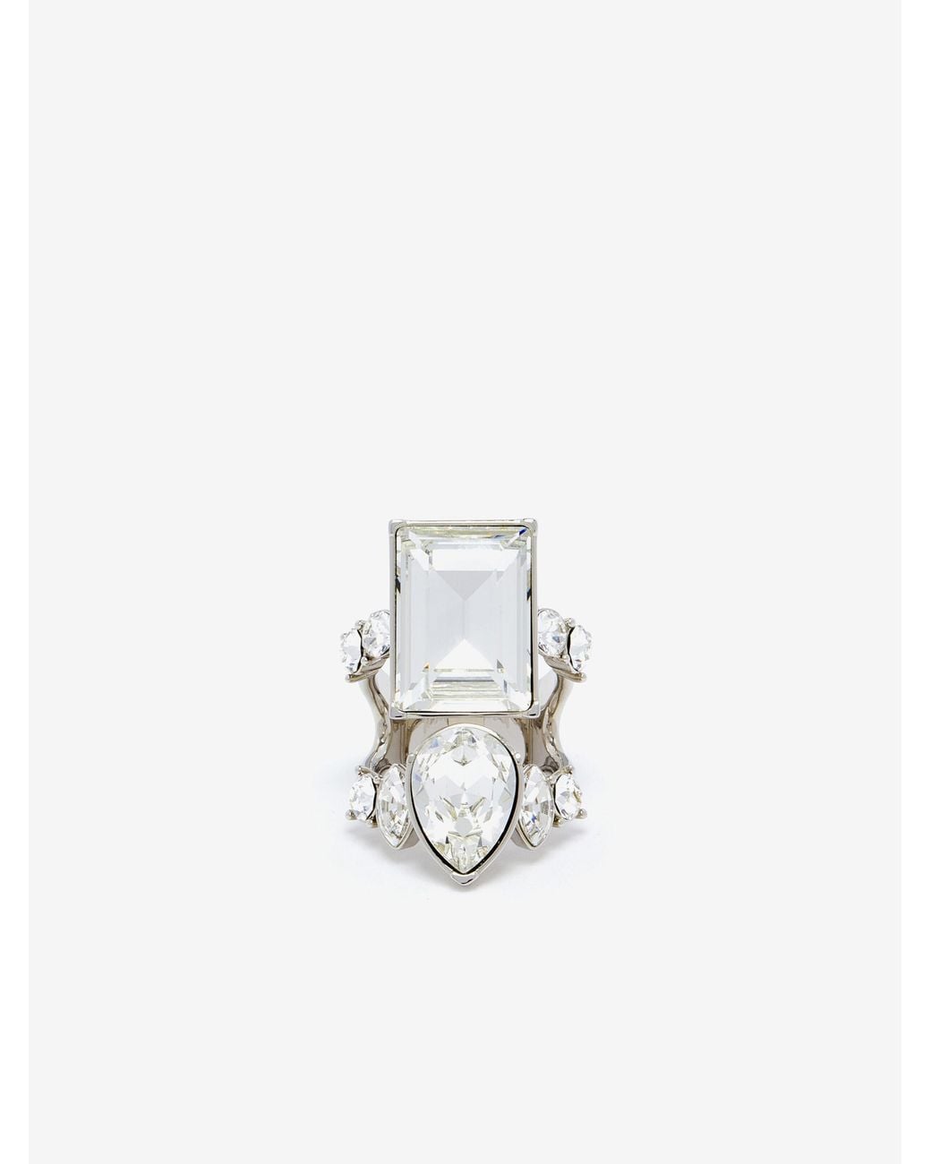 McQueen White Cocktail Ring