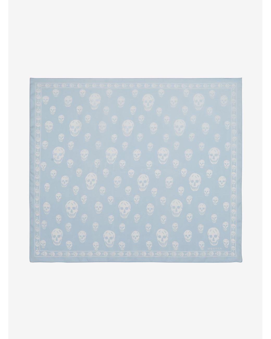 McQueen Blue Classic Skull Foulard