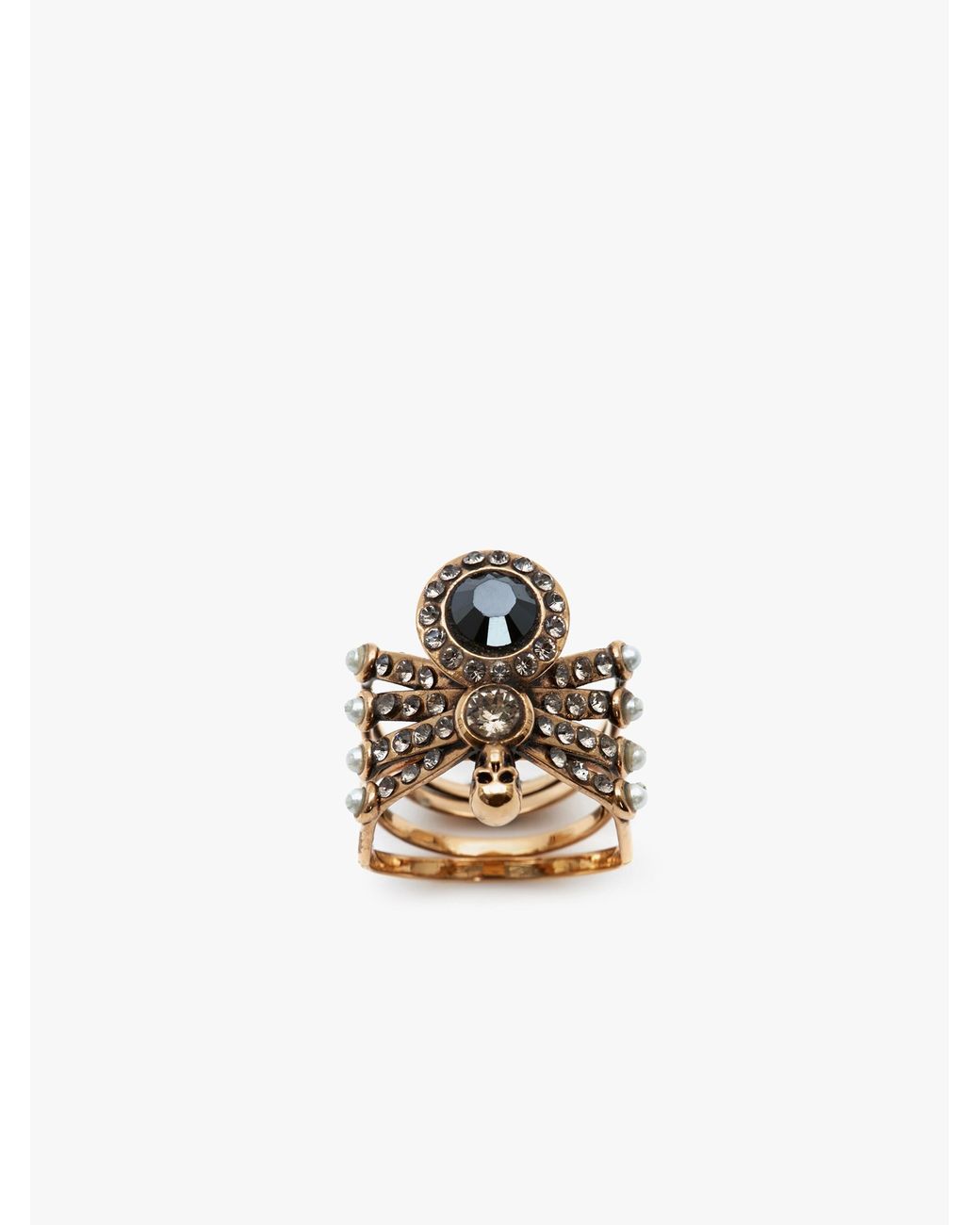 McQueen White Spider Ring