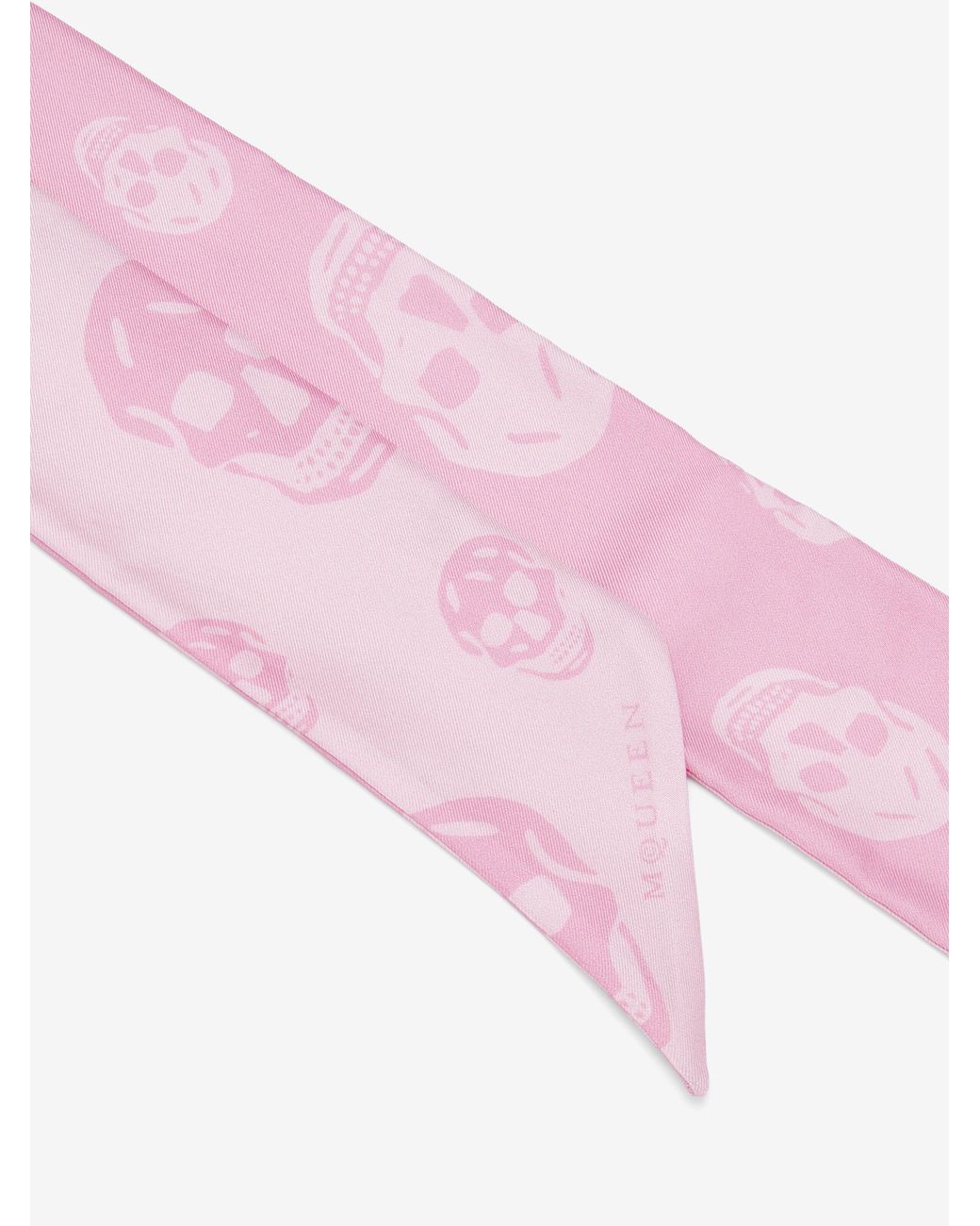 McQueen Pink Ribbon Skull Scarf