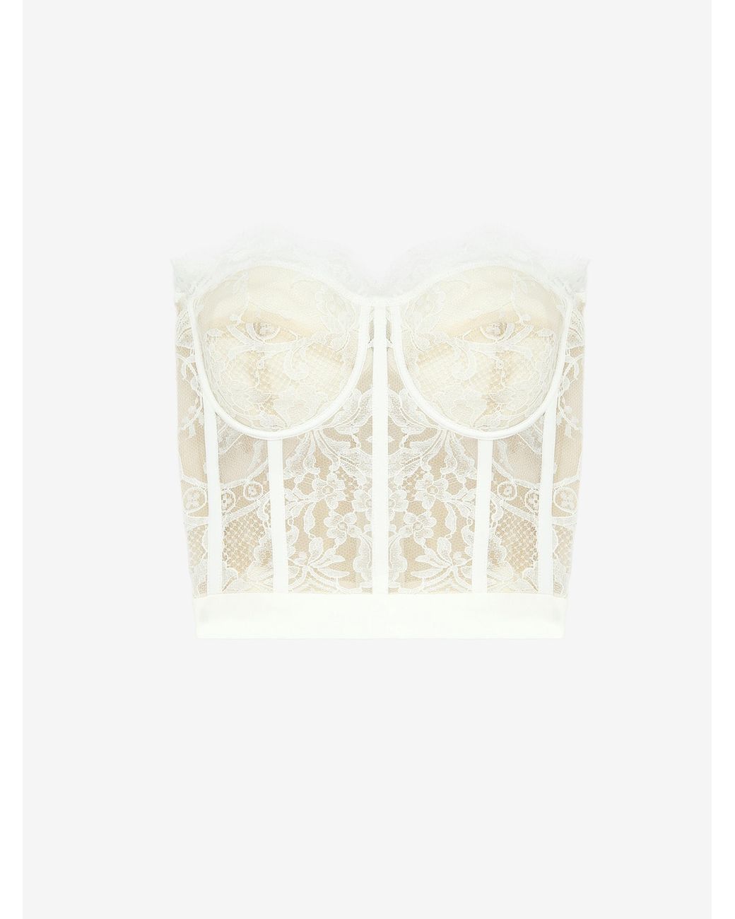 McQueen White Lace Corset