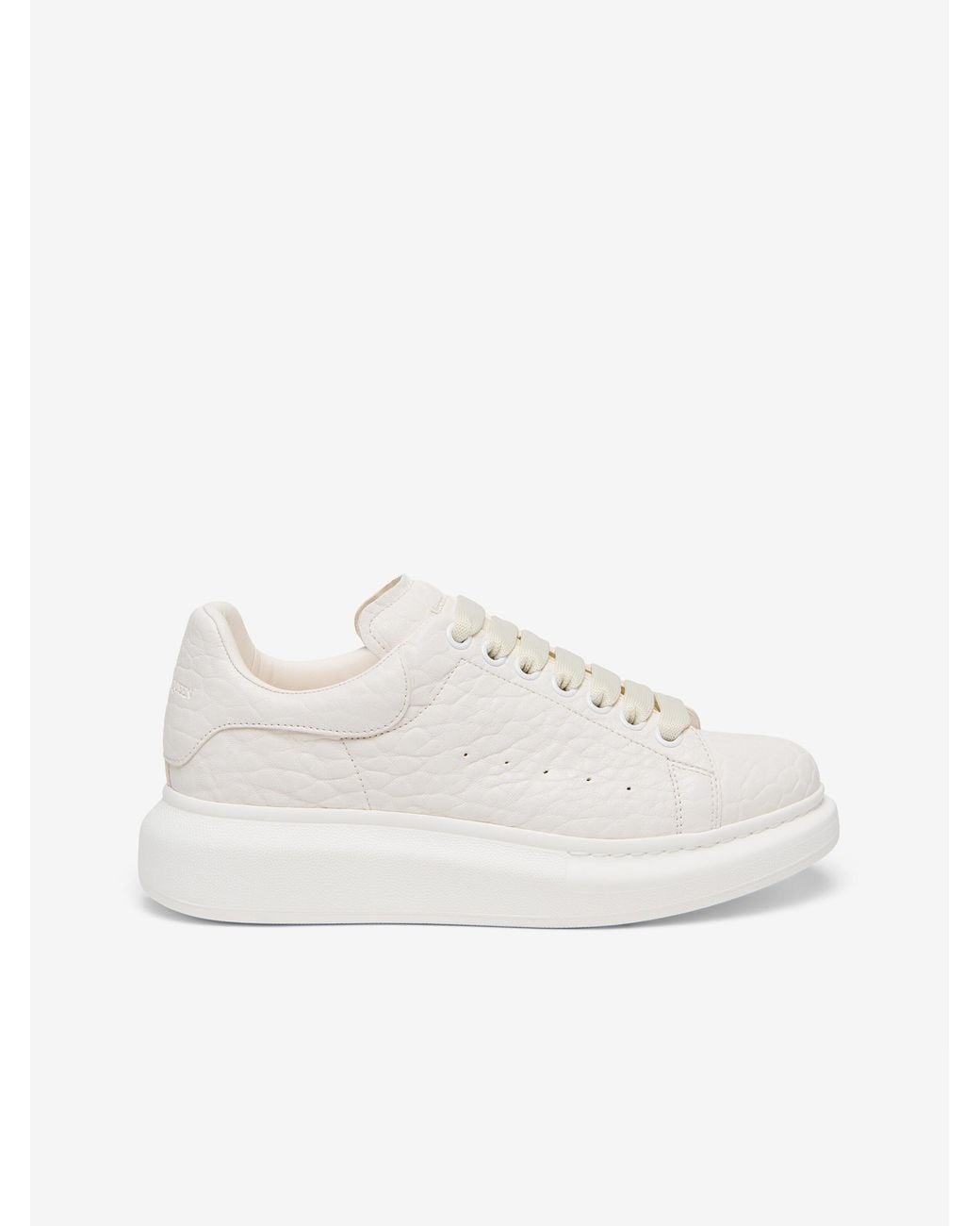 McQueen White Lambskin Oversized Sneakers