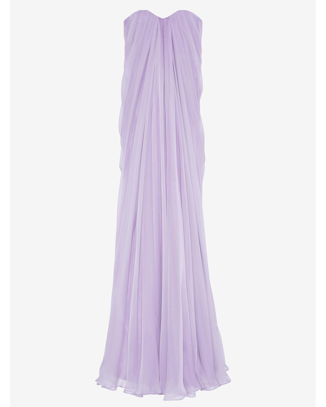 McQueen Purple Bustier Evening Dress