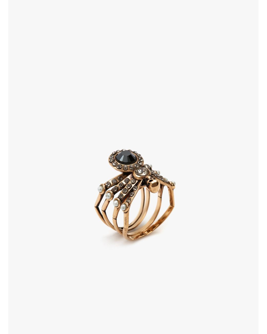 McQueen White Spider Ring