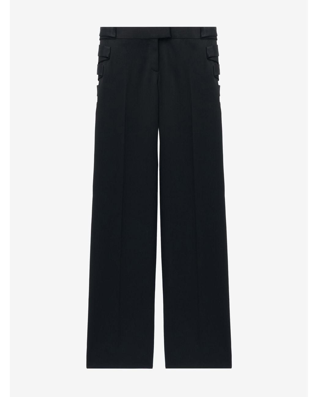McQueen Black Ribbon Frogging Tailored Trousers