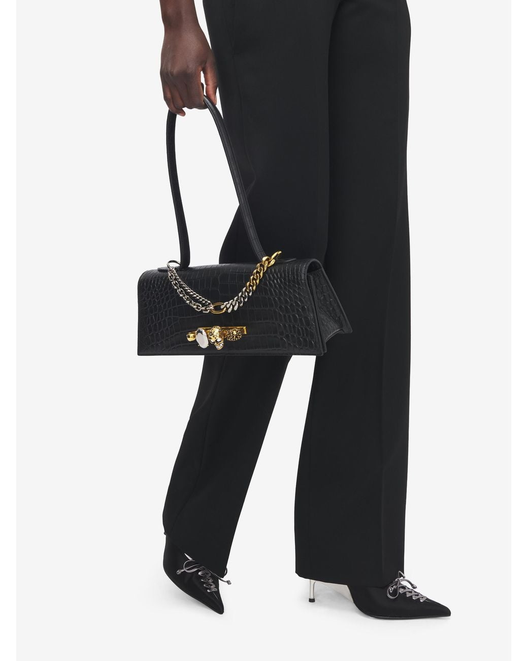 McQueen Black Jewelled