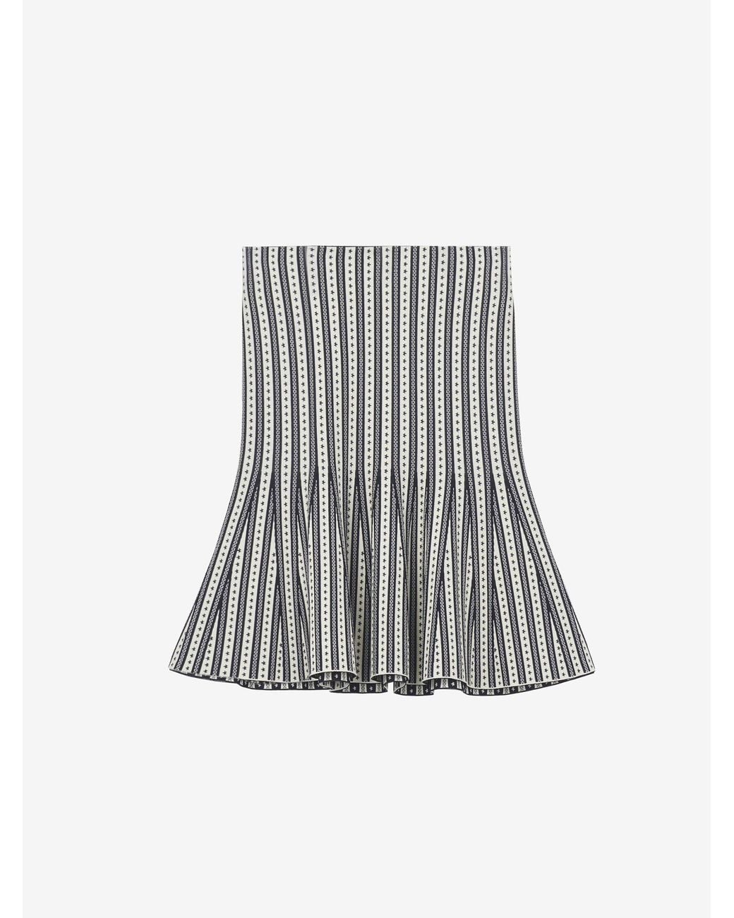 McQueen Multicolor Striped Knit Mini Skirt