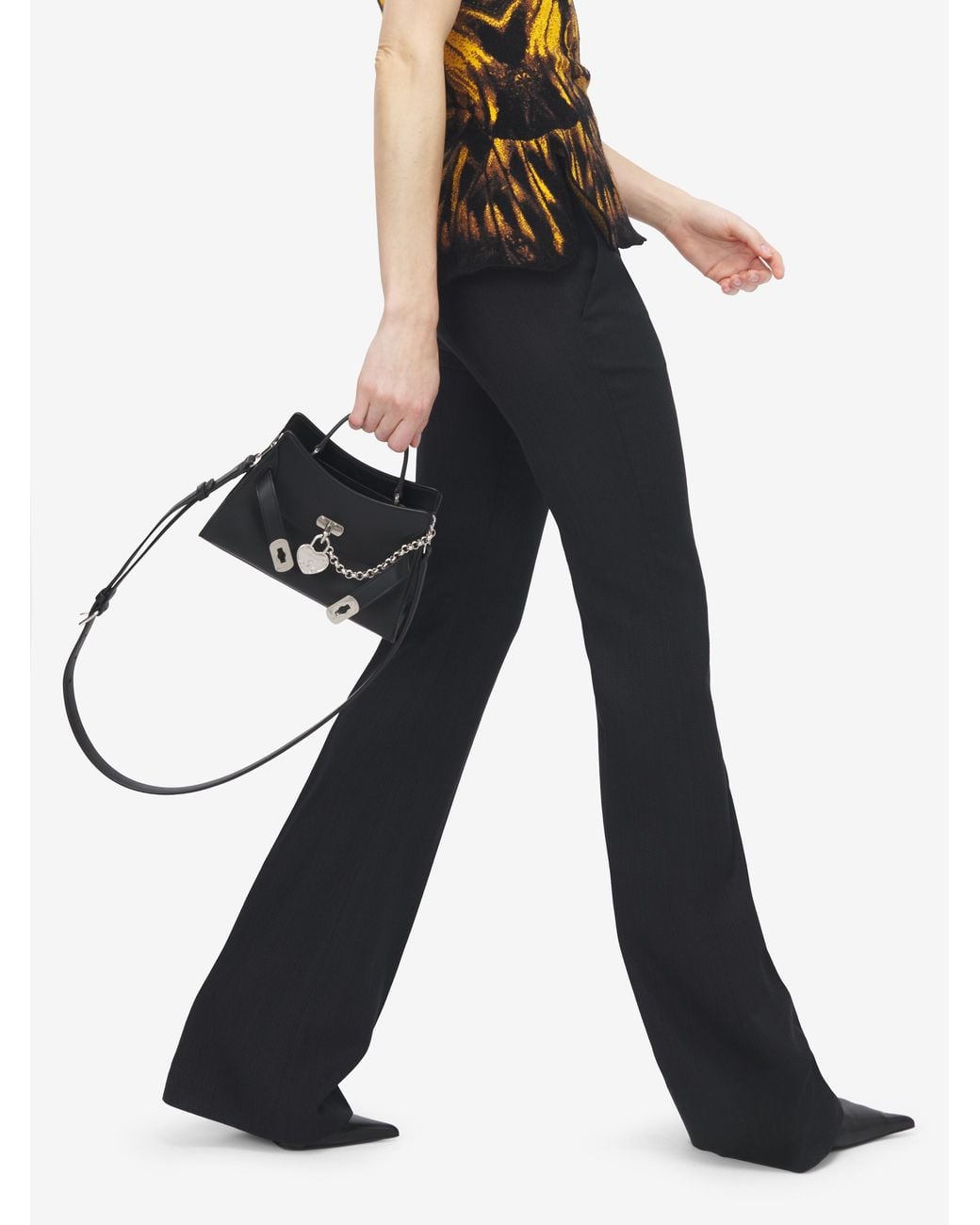 McQueen Locke Shoulder Mini in Black | Lyst