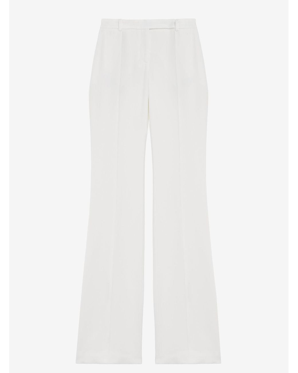 McQueen White Narrow Bootcut Trousers