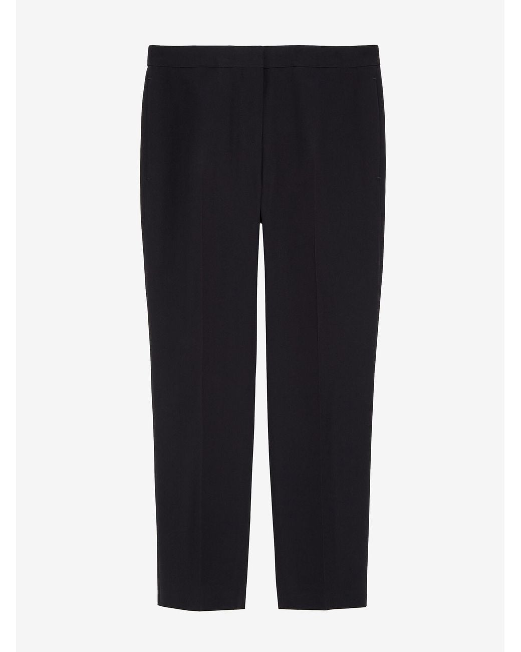 McQueen Black Tapered Mid-rise Crepe Trousers