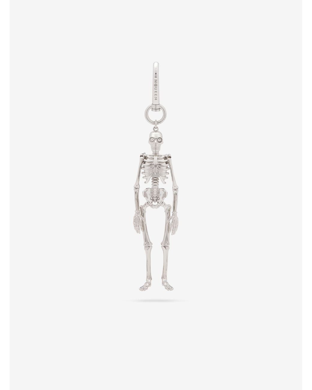 McQueen White Dancing Skeleton Charm for men