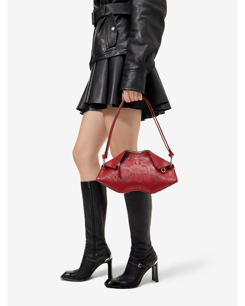 McQueen Red Manta Clutch