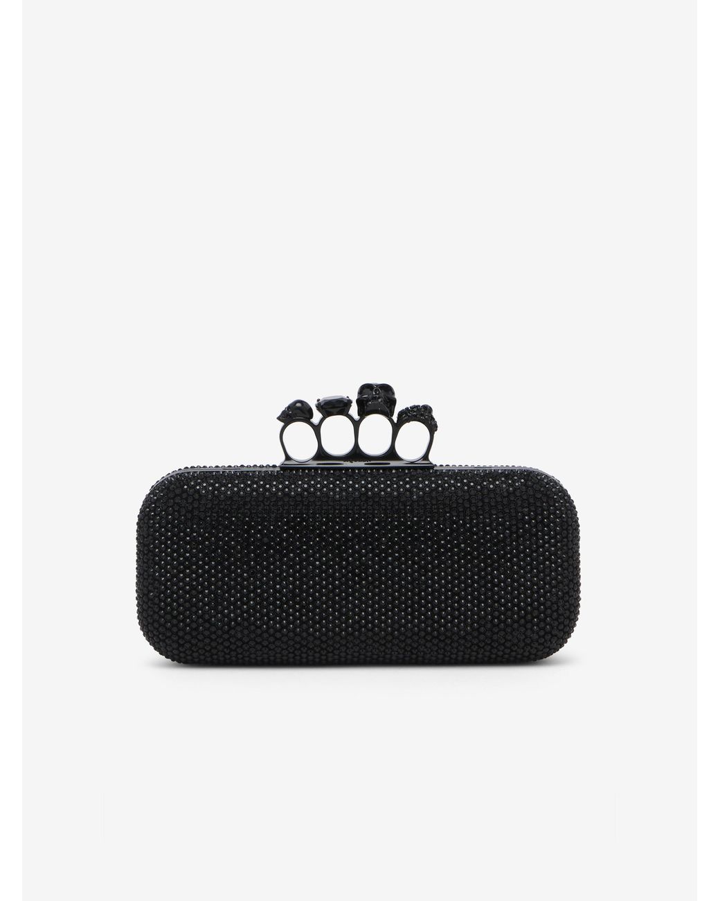 McQueen White Long Knuckle Clutch
