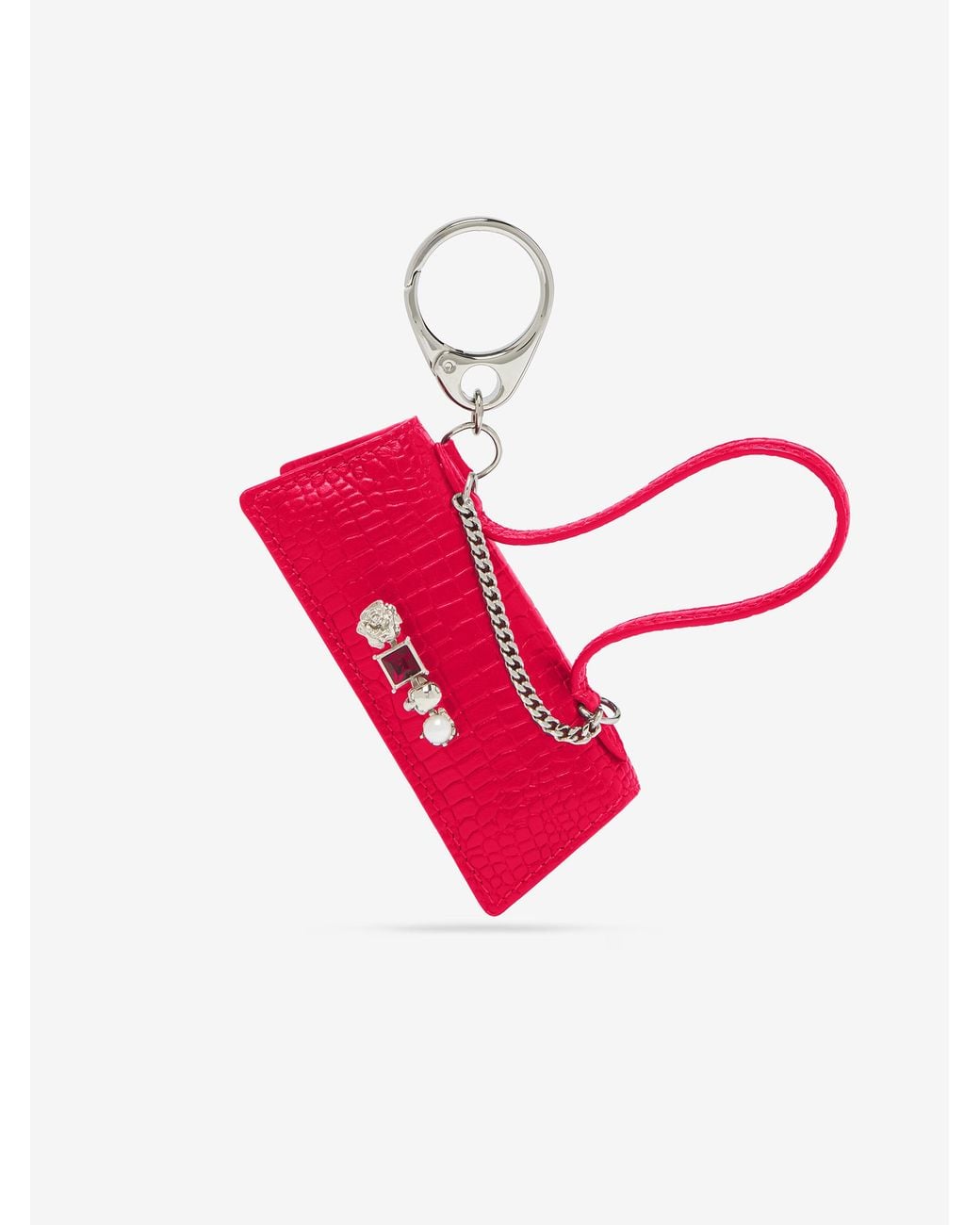 McQueen Pink Jewelled Lipstick Case Charm