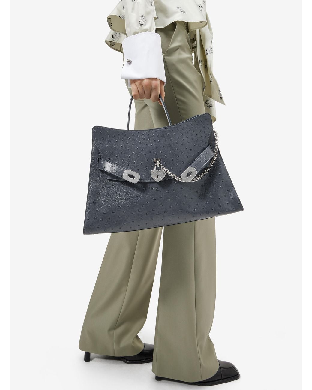McQueen Blue Locke Bag