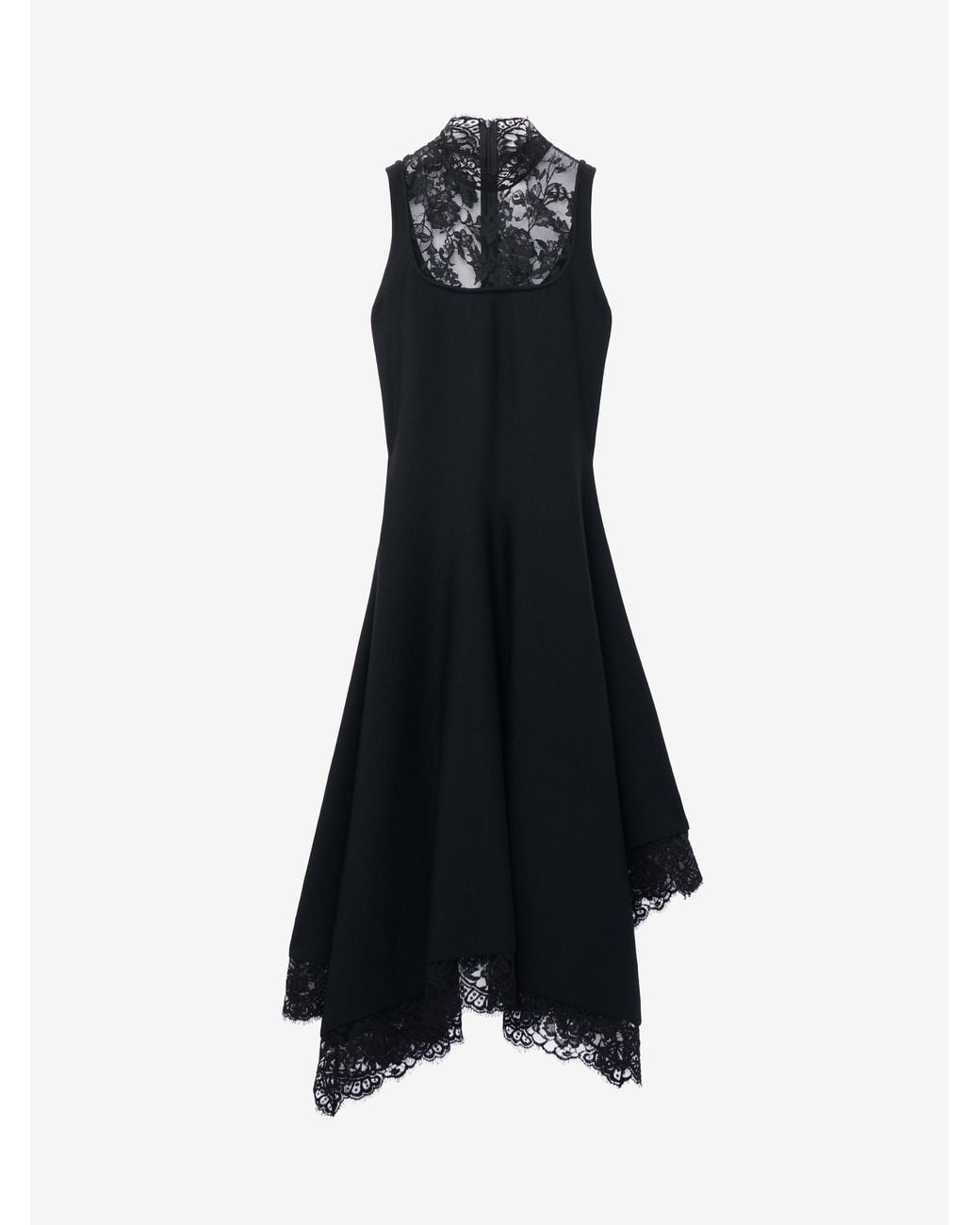 McQueen Blue Heritage Lace Sleeveless Dress